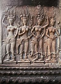 "Dancing Apsaras" - one of many magnificent reliefs