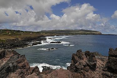 The west coast of Easter Island