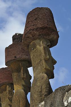 Moai auf dem Ahu Nau Nau