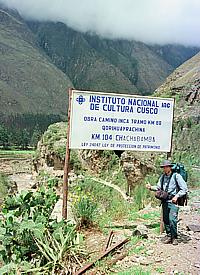 "Kilometer 88" der Ausgangspunkt zum "Inka-Trail"